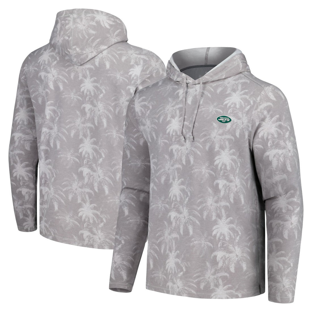 New York Jets Palm Frenzy Hoodie Long Sleeve T-Shirt - Gray outlet