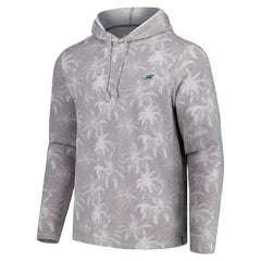 Miami Dolphins Palm Frenzy Hoodie Long Sleeve T-Shirt - Gray on sale