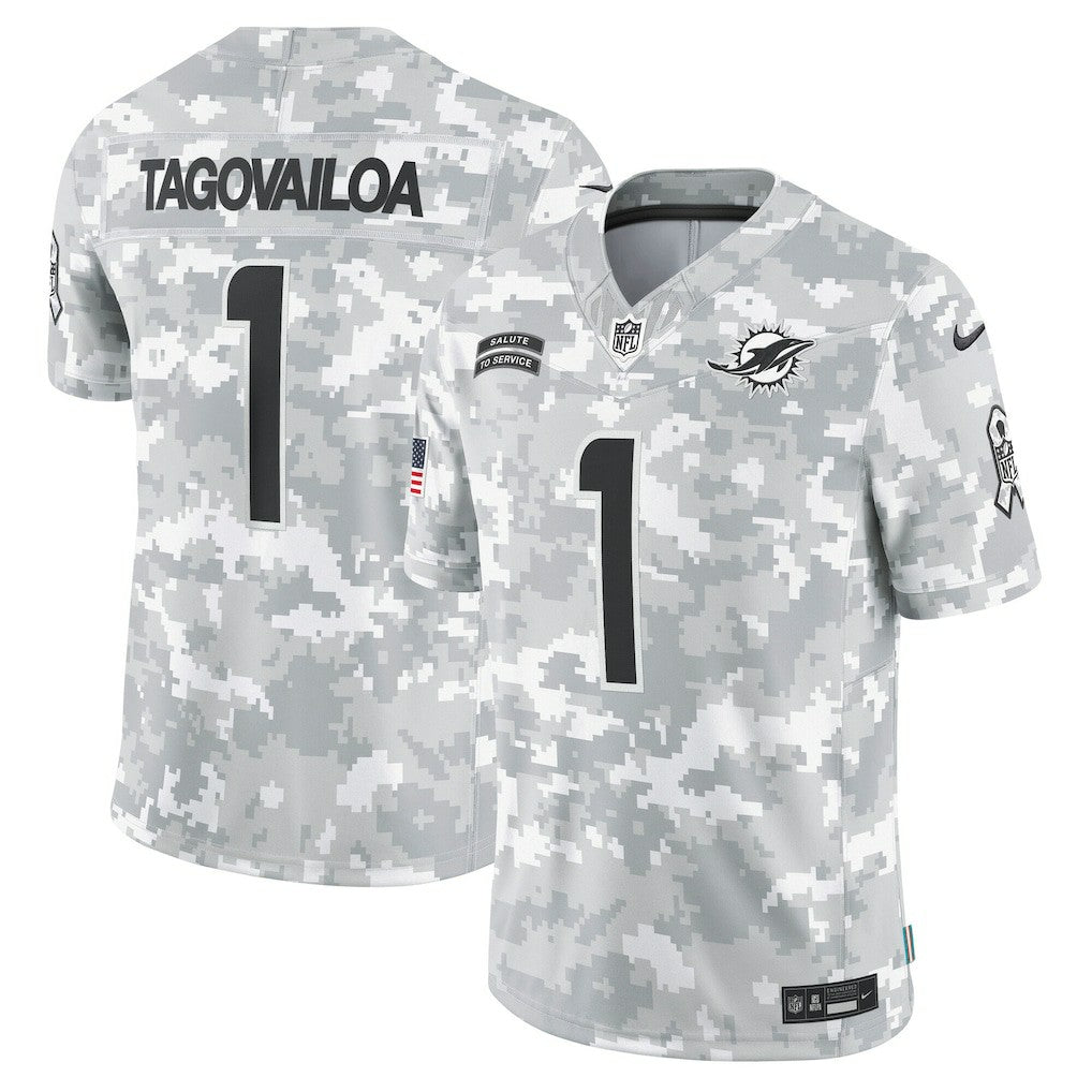 Tua Tagovailoa Miami Dolphins 2024 Salute to Service Limited Jersey - Arctic Camo online