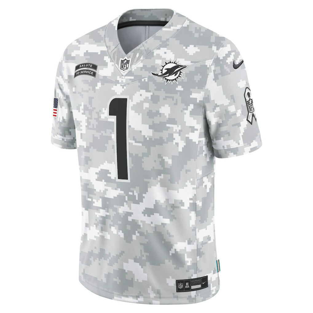 Tua Tagovailoa Miami Dolphins 2024 Salute to Service Limited Jersey - Arctic Camo online