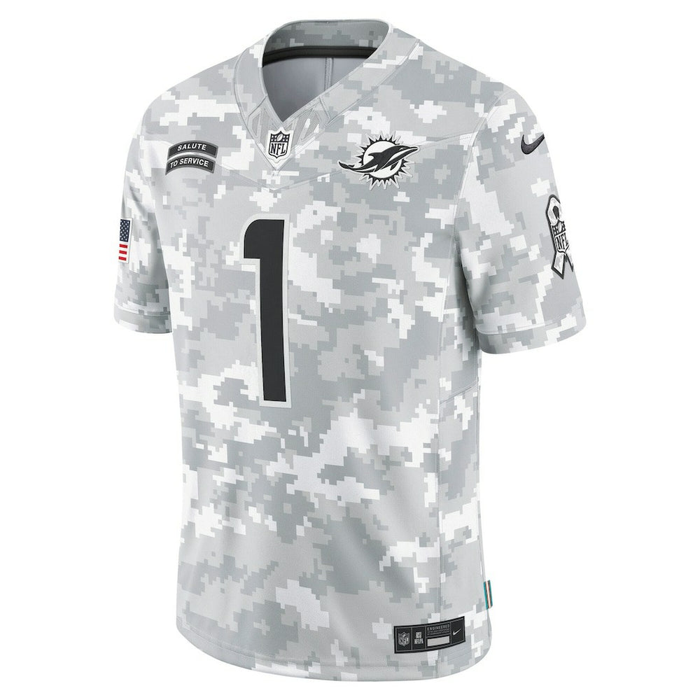 Tua Tagovailoa Miami Dolphins 2024 Salute to Service Limited Jersey - Arctic Camo online