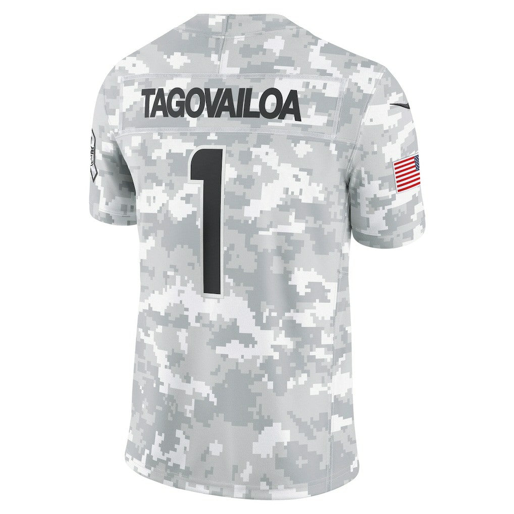 Tua Tagovailoa Miami Dolphins 2024 Salute to Service Limited Jersey - Arctic Camo online