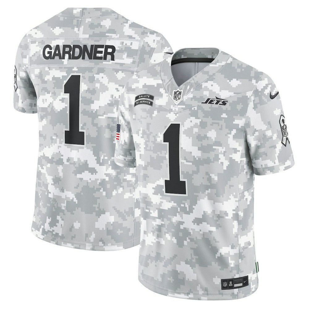 Sauce Gardner New York Jets 2024 Salute to Service Limited Jersey - Arctic Camo discount