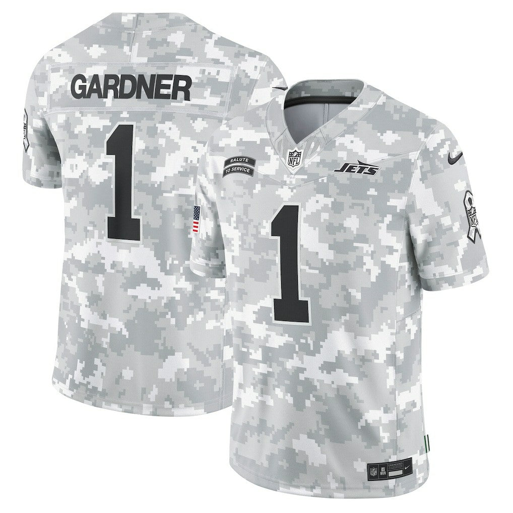 Sauce Gardner New York Jets 2024 Salute to Service Limited Jersey - Arctic Camo discount
