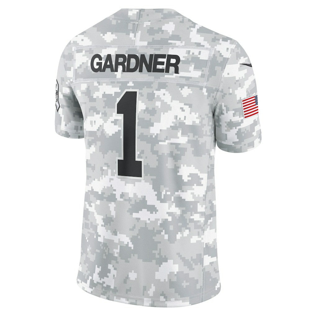 Sauce Gardner New York Jets 2024 Salute to Service Limited Jersey - Arctic Camo discount