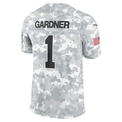 Sauce Gardner New York Jets 2024 Salute to Service Limited Jersey - Arctic Camo discount