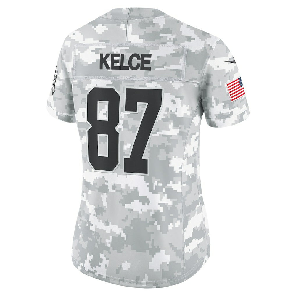 Travis Kelce Kansas City Chiefs Women's 2024 Salute to Service Limited Jersey - Arctic Camo online