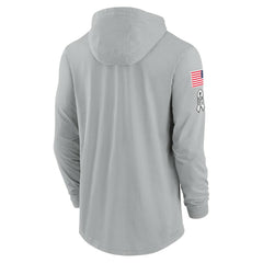 New Orleans Saints 2024 Salute to Service Lightweight Dri-FIT Long Sleeve Hoodie T-Shirt - Gray online