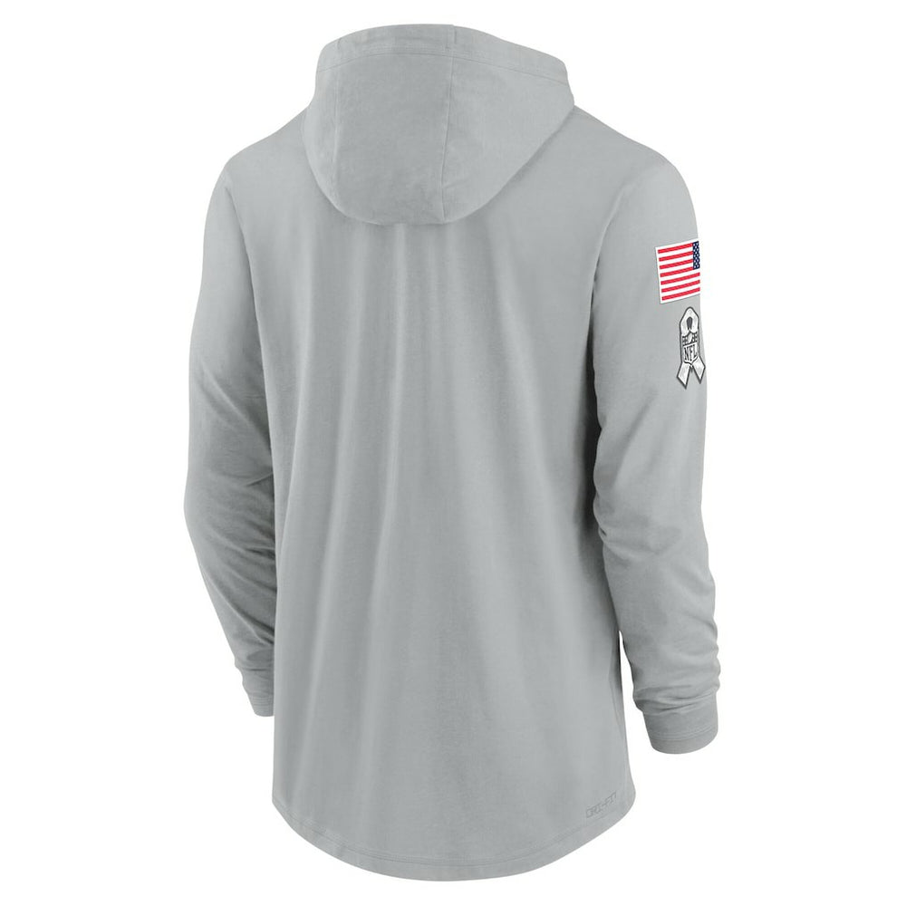 Houston Texans 2024 Salute to Service Lightweight Dri-FIT Long Sleeve Hoodie T-Shirt - Gray discount