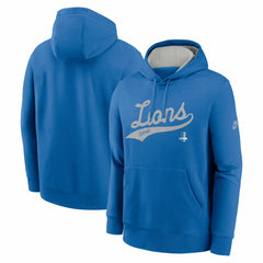 Detroit Lions Rewind Club Logo Pullover Hoodie - Blue on sale