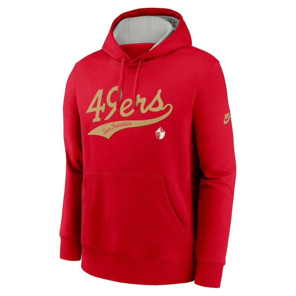 San Francisco 49ers Rewind Club Logo Pullover Hoodie - Scarlet cheap