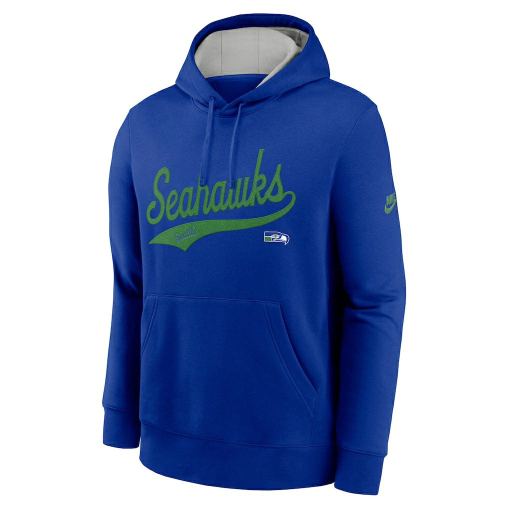 Seattle Seahawks Rewind Club Logo Pullover Hoodie - Royal sale