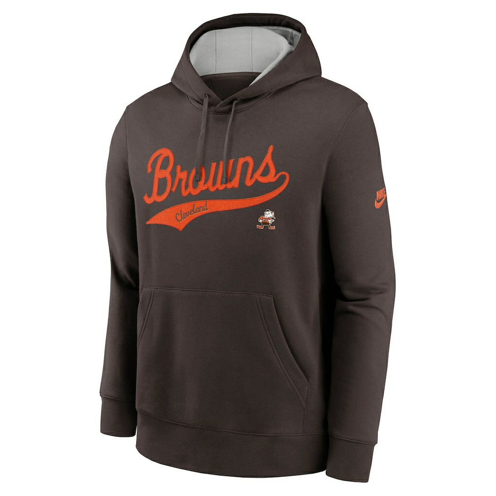 Cleveland Browns Rewind Club Logo Pullover Hoodie - Brown discount