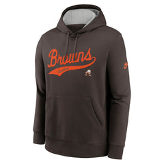 Cleveland Browns Rewind Club Logo Pullover Hoodie - Brown discount