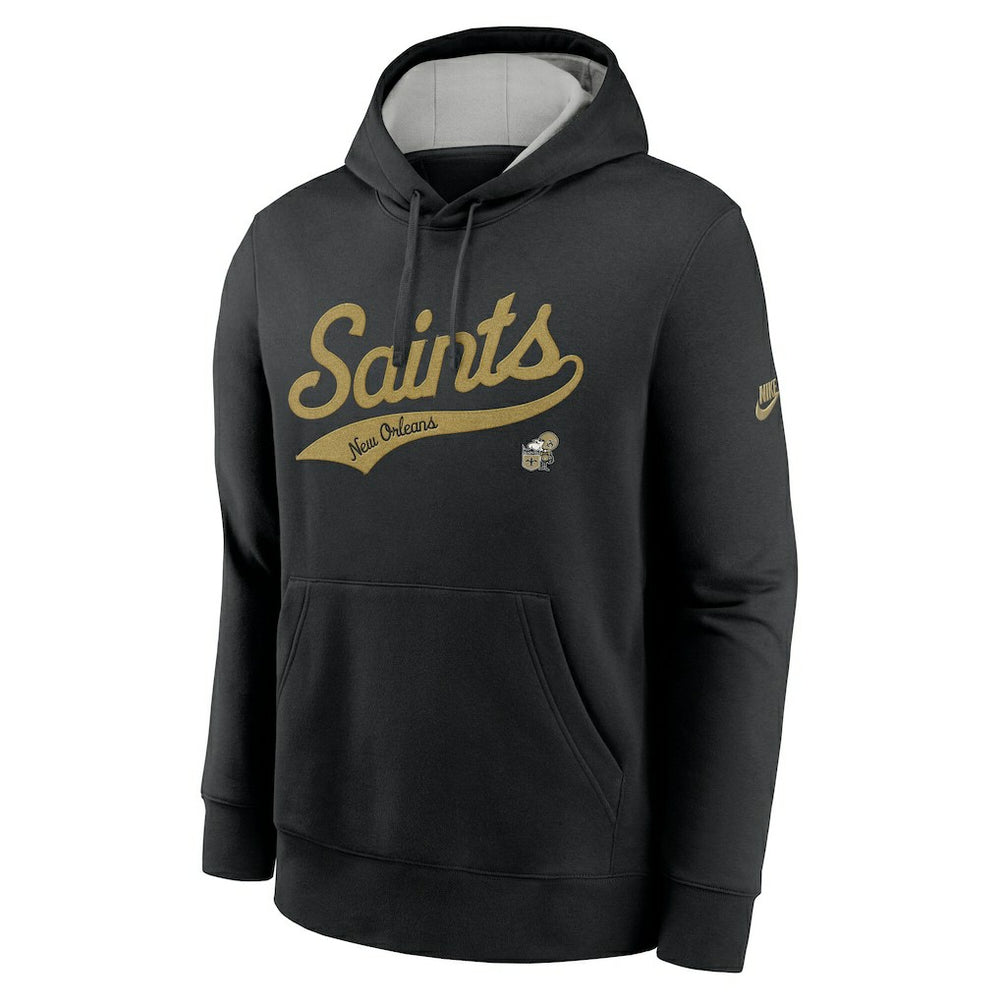 New Orleans Saints Rewind Club Logo Pullover Hoodie - Black on sale