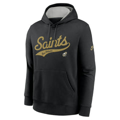 New Orleans Saints Rewind Club Logo Pullover Hoodie - Black on sale