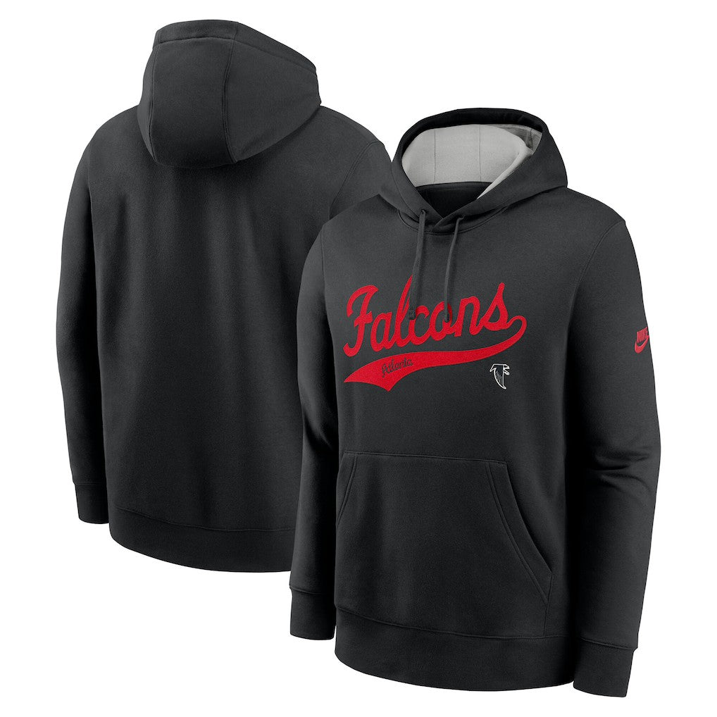 Atlanta Falcons Rewind Club Logo Pullover Hoodie - Black on sale