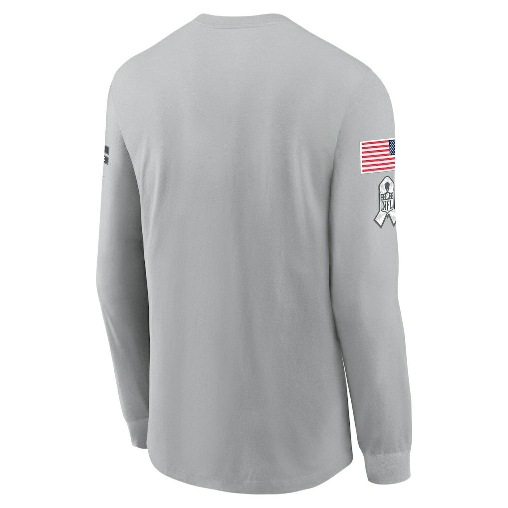 Cleveland Browns 2024 Salute To Service Long Sleeve T-Shirt - Gray on sale