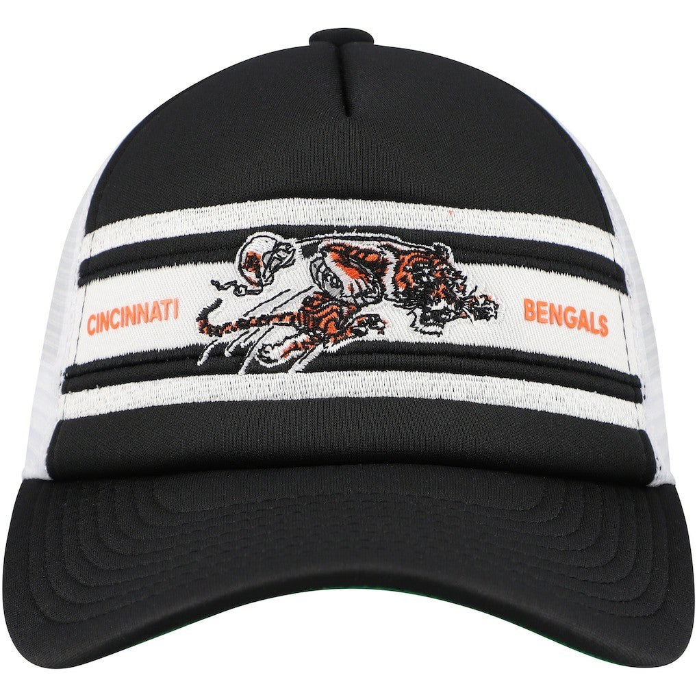 Cincinnati Bengals Youth Stripe Trucker Adjustable Hat - Black discount