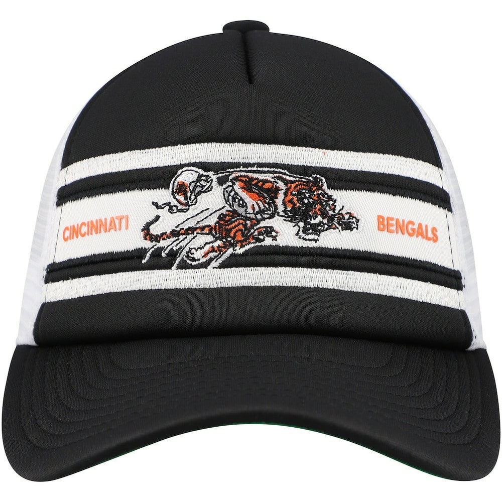 Cincinnati Bengals Youth Stripe Trucker Adjustable Hat - Black discount