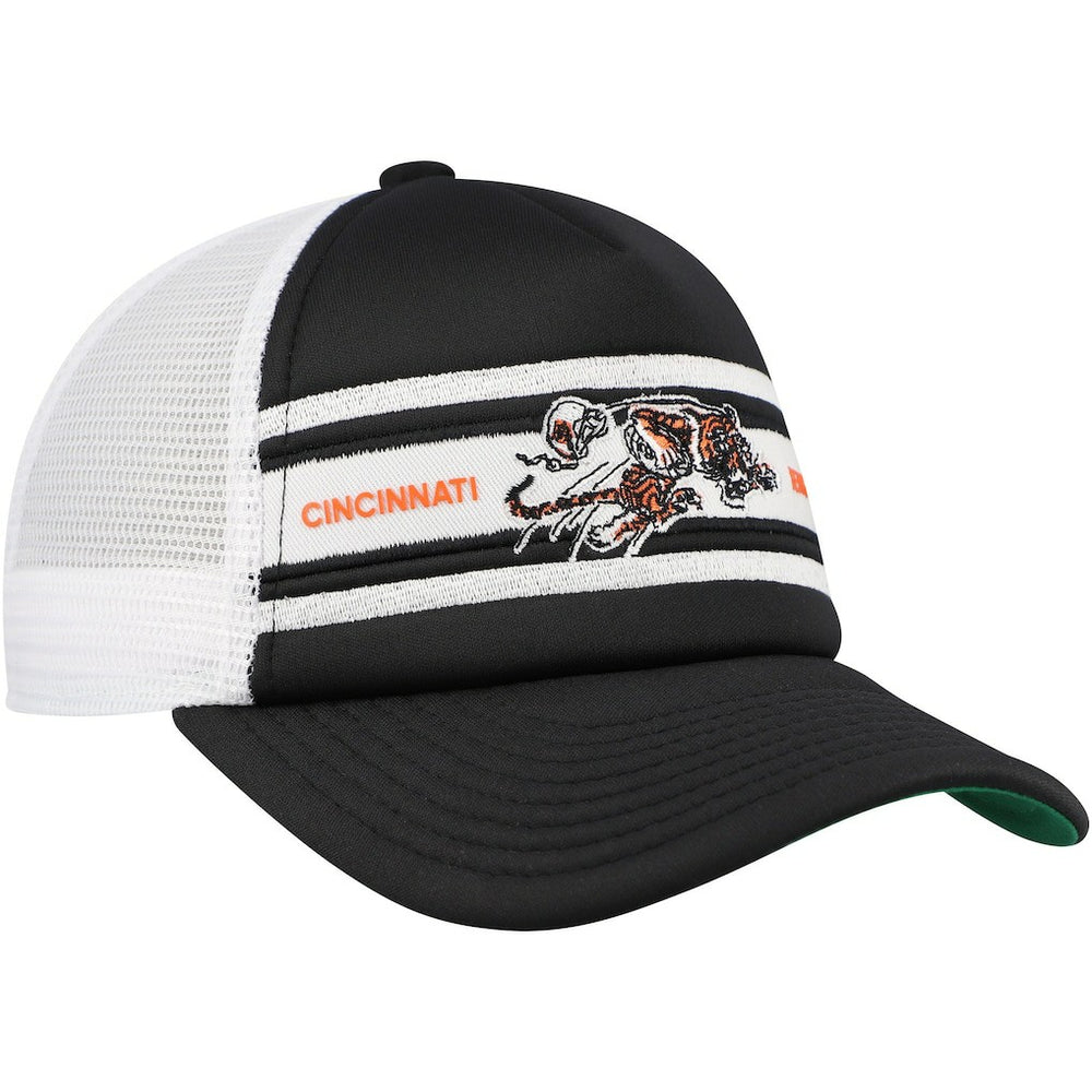 Cincinnati Bengals Youth Stripe Trucker Adjustable Hat - Black discount