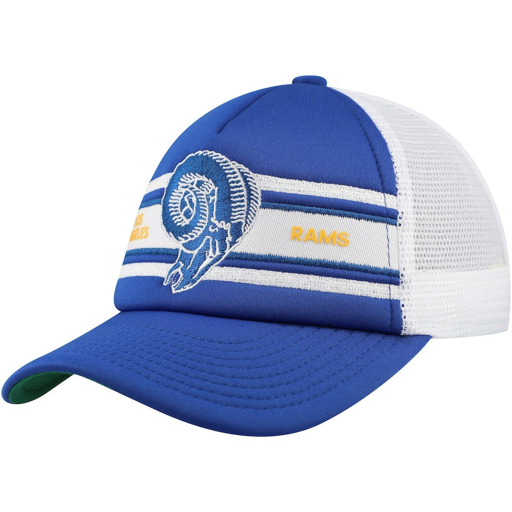Los Angeles Rams Youth Stripe Trucker Adjustable Hat - Royal cheap