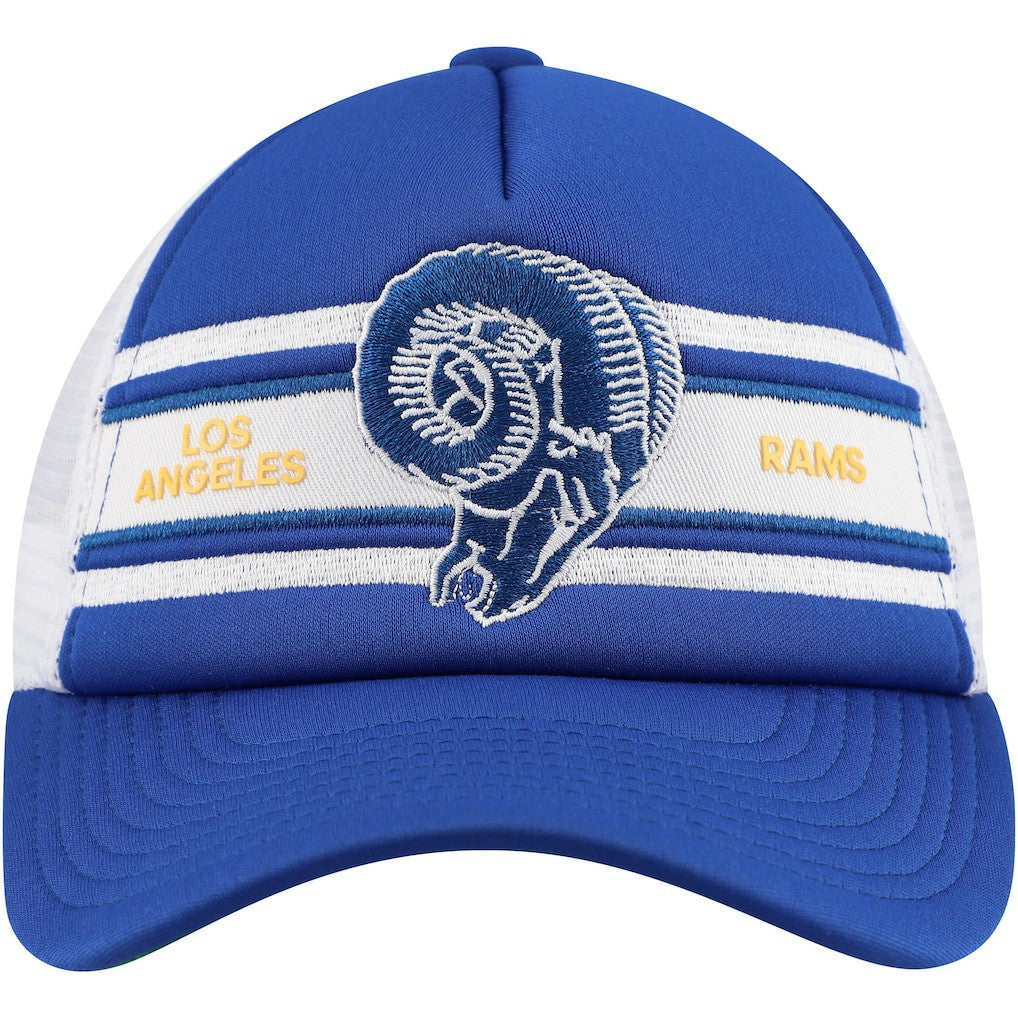 Los Angeles Rams Youth Stripe Trucker Adjustable Hat - Royal cheap