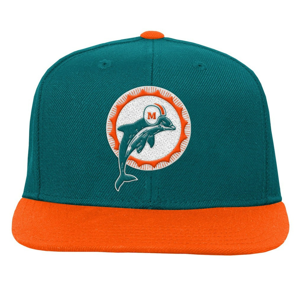 Miami Dolphins Youth Team Two-Tone Snapback Hat - Aqua discount