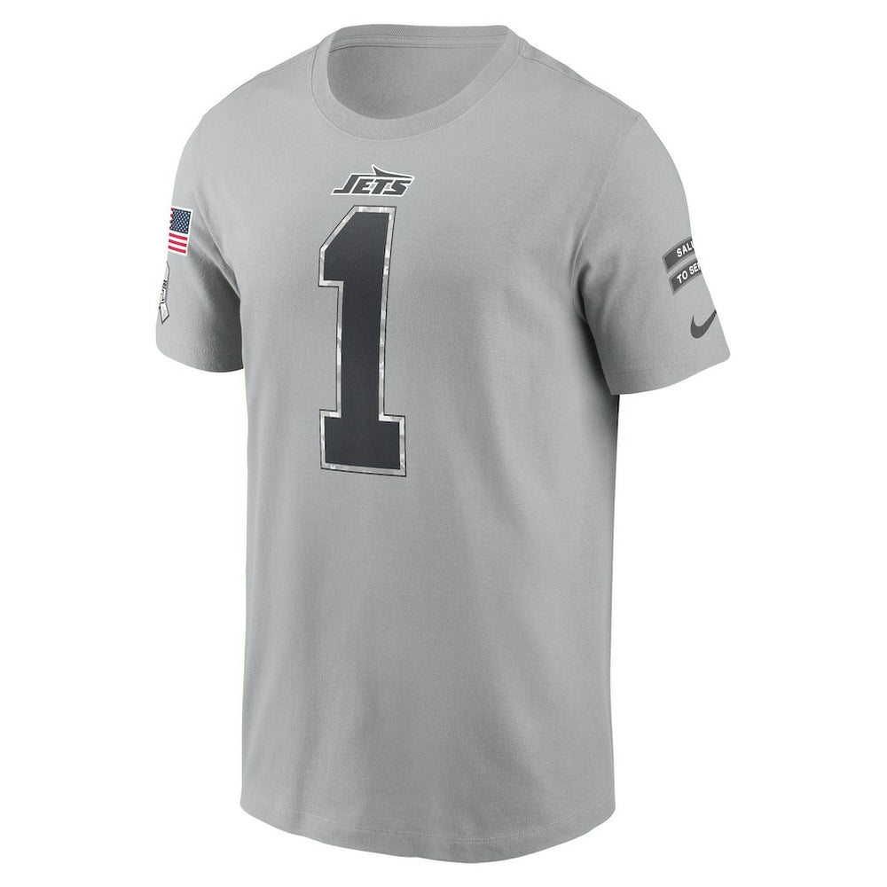 Ahmad Sauce Gardner New York Jets 2024 Salute To Service Name & Number T-Shirt - Gray cheap