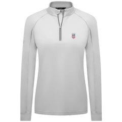 USWNT Levelwear Women's Kinetic Insignia Quarter-Zip Pullover - White discount