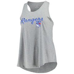 New York Rangers Fanatics Women's Plus Size Racerback Tank Top - Heather Gray Tank Top