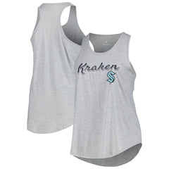 Seattle Kraken Fanatics Women's Plus Size Racerback Tank Top - Heather Gray Tank Top