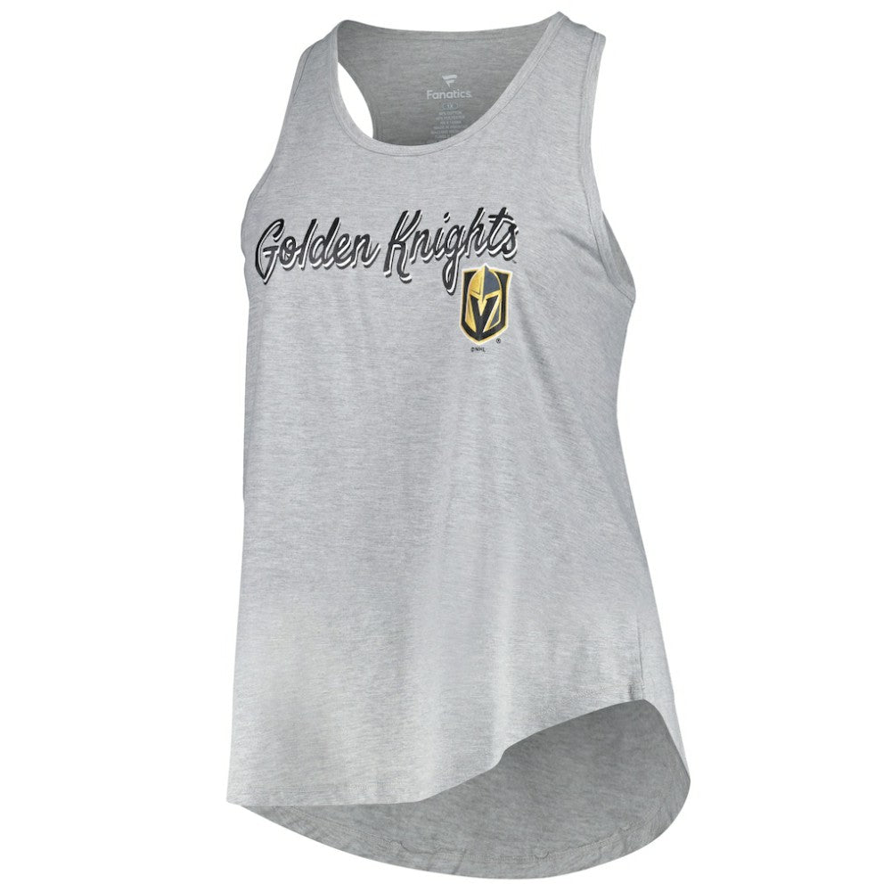 Vegas Golden Knights Fanatics Women's Plus Size Racerback Tank Top - Heather Gray Tank Top