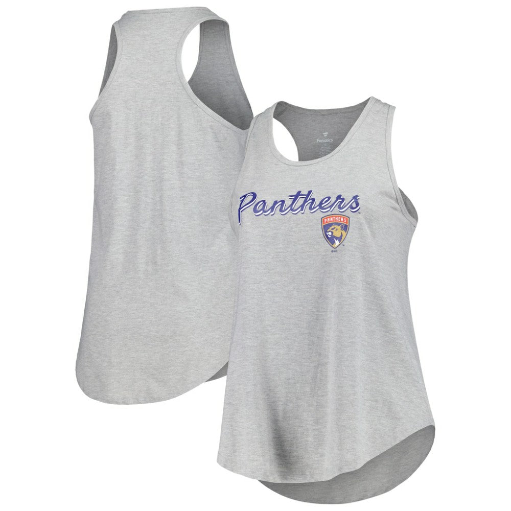 Florida Panthers Fanatics Women's Plus Size Racerback Tank Top - Heather Gray Tank Top
