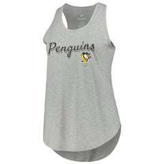 Pittsburgh Penguins Fanatics Women's Plus Size Racerback Tank Top - Heather Gray Tank Top
