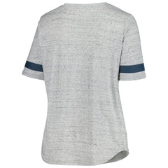 Seattle Kraken Fanatics Women's Plus Size Lace-Up T-Shirt - Heather Gray T-shirts