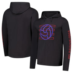 Barcelona Wordmark Long Sleeve Hoodie T-Shirt- Charcoal shop