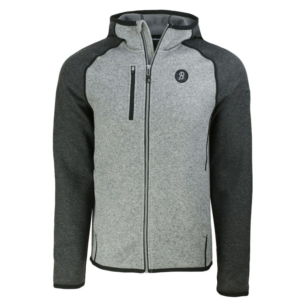 Baltimore Orioles Cutter & Buck City Connect Mainsail Full-Zip Hoodie Heather Gray/Heather Charcoal