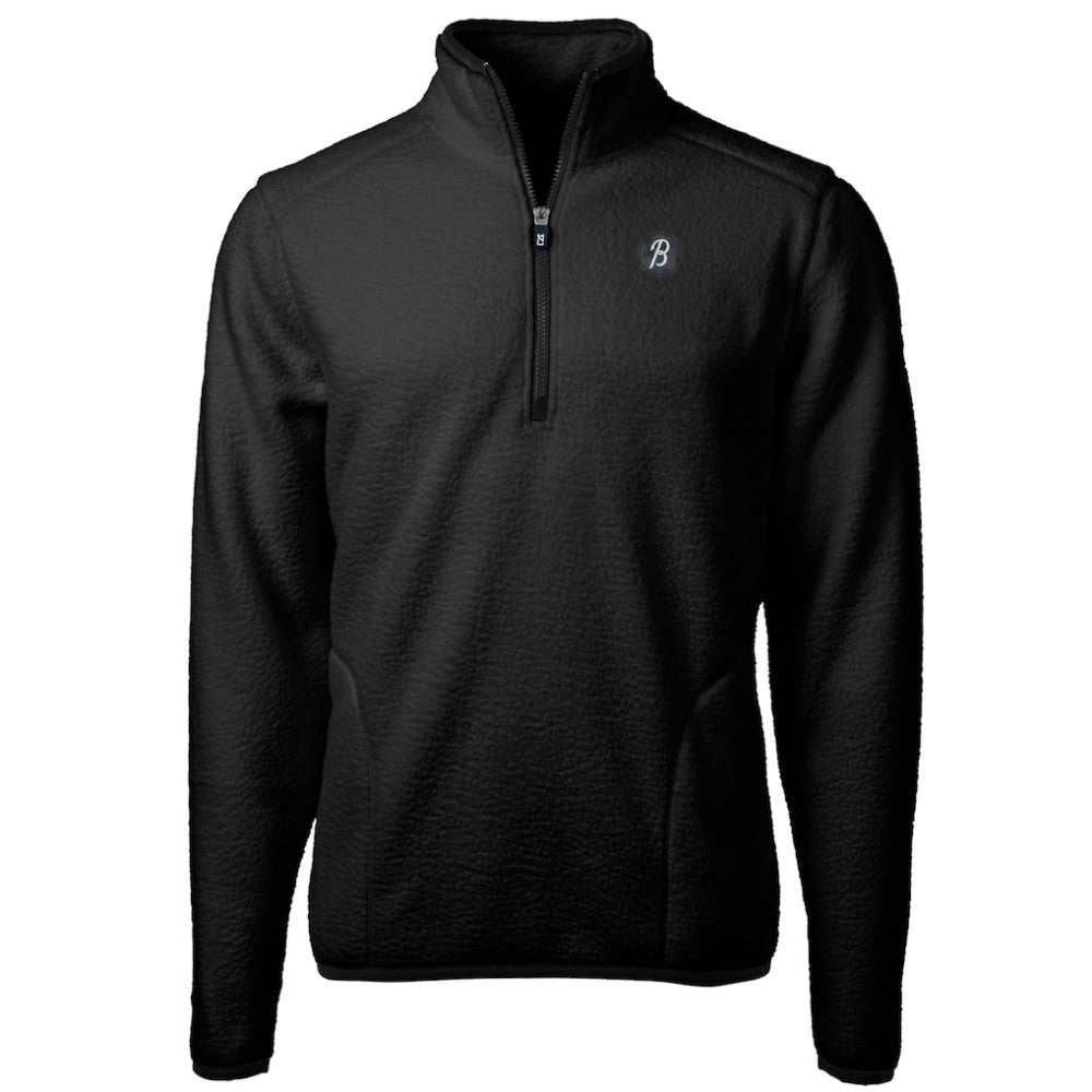 Baltimore Orioles Cutter & Buck City Connect Cascade Eco Sherpa Fleece Quarter-Zip Pullover Jacket Black