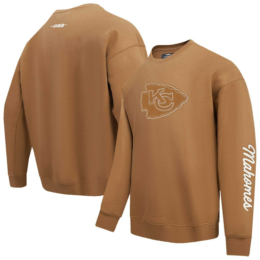 Patrick Mahomes Kansas City Chiefs Pro Standard Pullover Crewneck Sweatshirt - Brown discount
