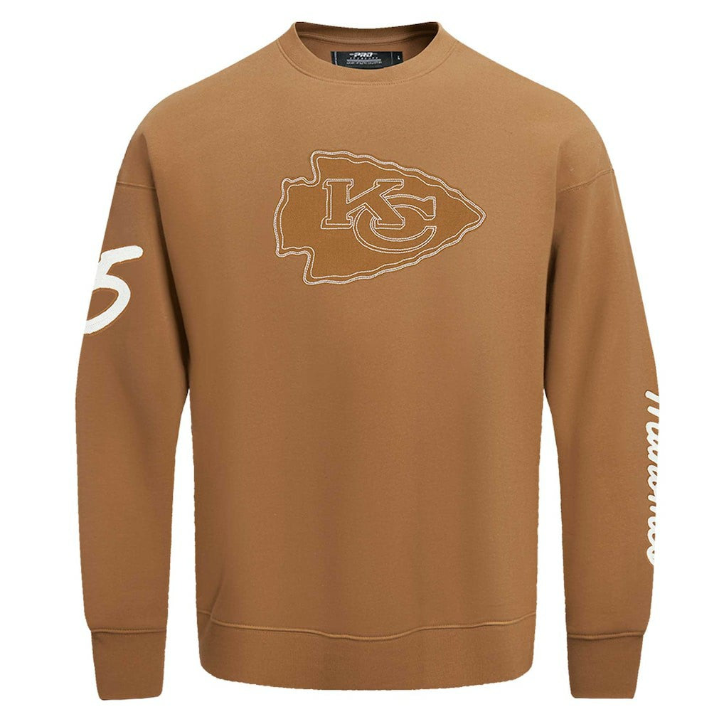 Patrick Mahomes Kansas City Chiefs Pro Standard Pullover Crewneck Sweatshirt - Brown discount
