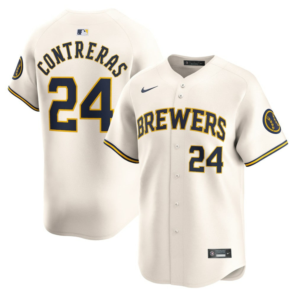 William Contreras Milwaukee Brewers Home Limited Player Jersey Cream