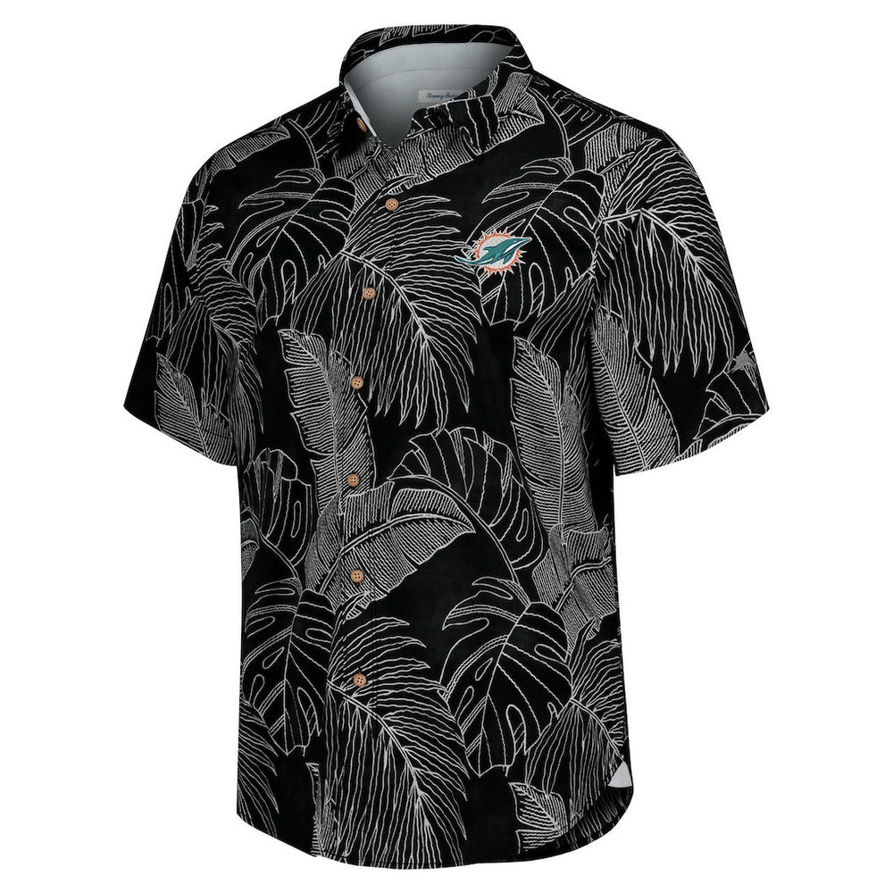 Miami Dolphins Sport Vine Line Button-Down Shirt - Black online