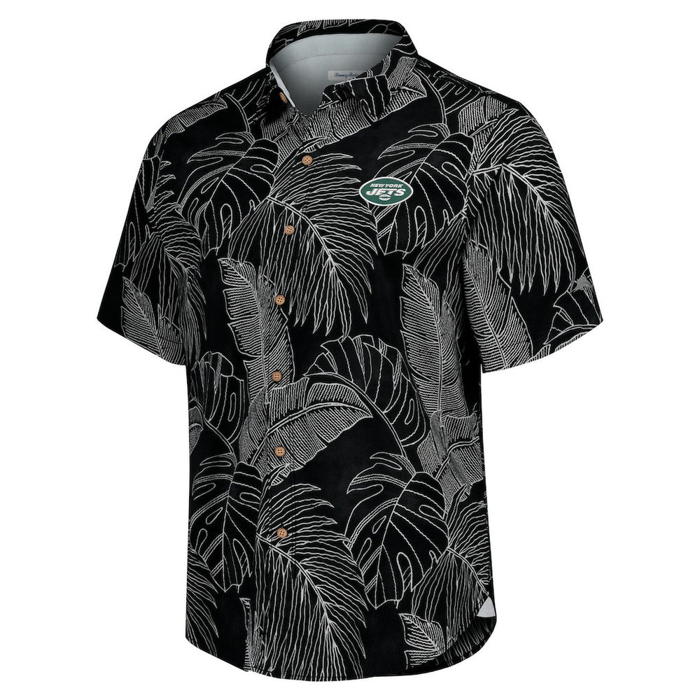 New York Jets Sport Vine Line Button-Down Shirt - Black cheap