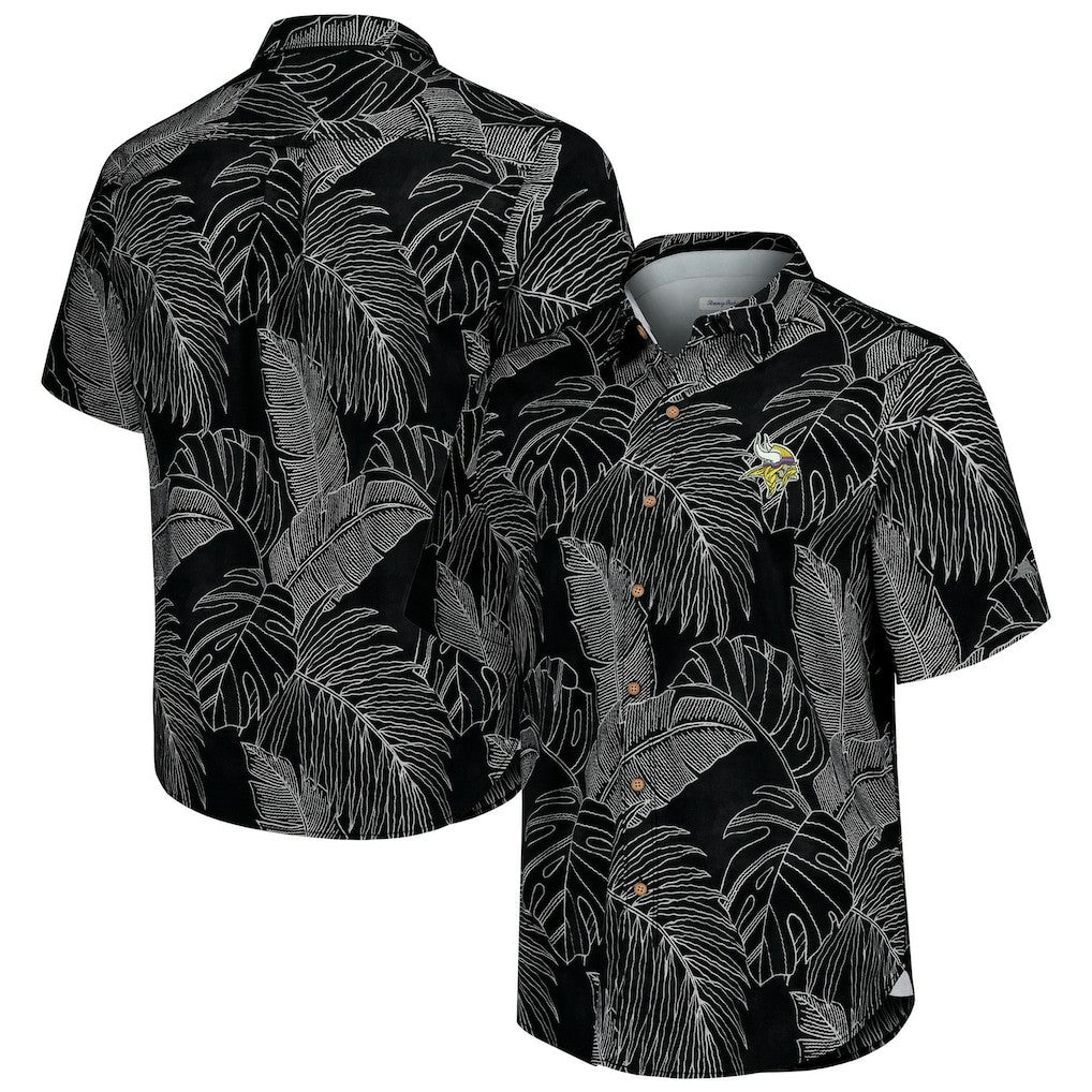 Minnesota Vikings Sport Vine Line Button-Down Shirt - Black on sale