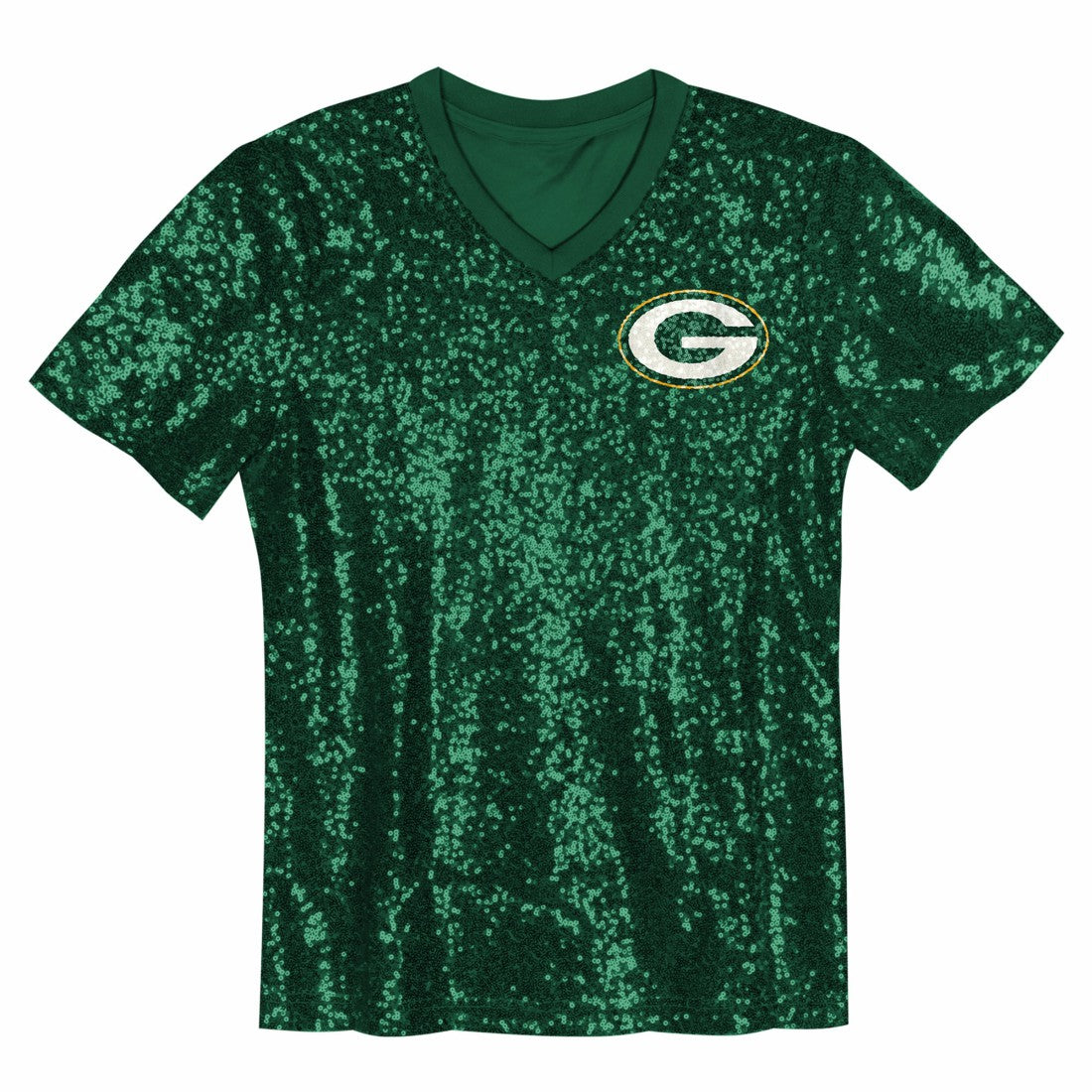 Jordan Love Green Bay Packers Girls Youth Sequin V-Neck Fashion Jersey - Green on sale