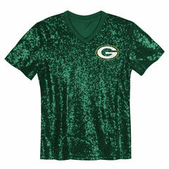 Jordan Love Green Bay Packers Girls Youth Sequin V-Neck Fashion Jersey - Green on sale