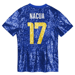 Puka Nacua Los Angeles Rams Girls Youth Sequin V-Neck Fashion Jersey - Royal for sale