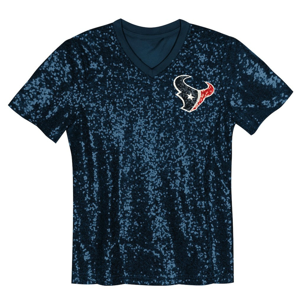 C.J. Stroud Houston Texans Girls Youth Sequin V-Neck Fashion Jersey - Navy discount