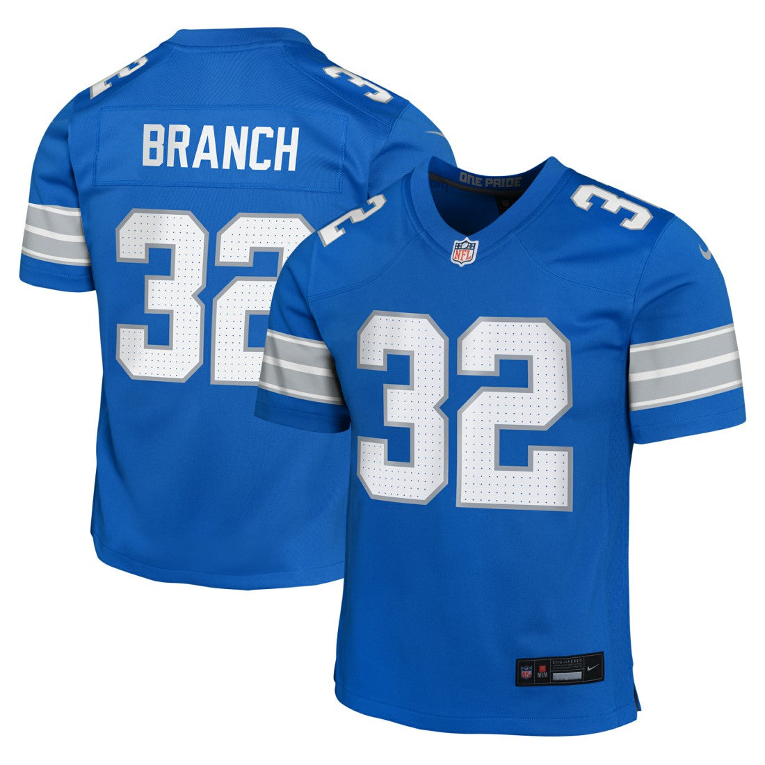 Brian Branch Detroit Lions Youth Game Jersey - Blue sale